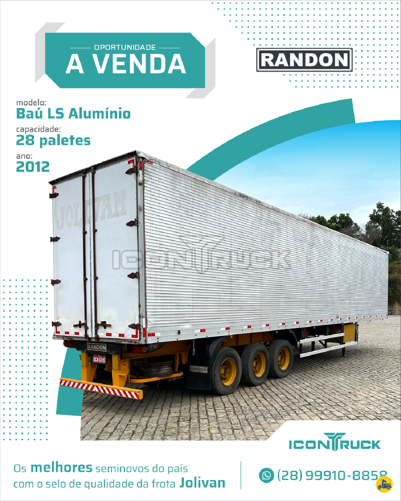 CARRETA SEMI-REBOQUE BAU FURGÃO Icontruck -  Jolivan ICONHA ESPÍRITO SANTO ES